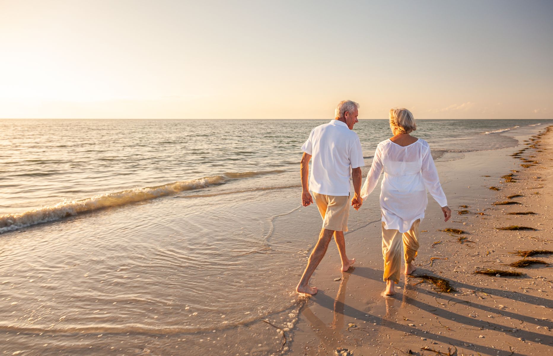 old couple on beach